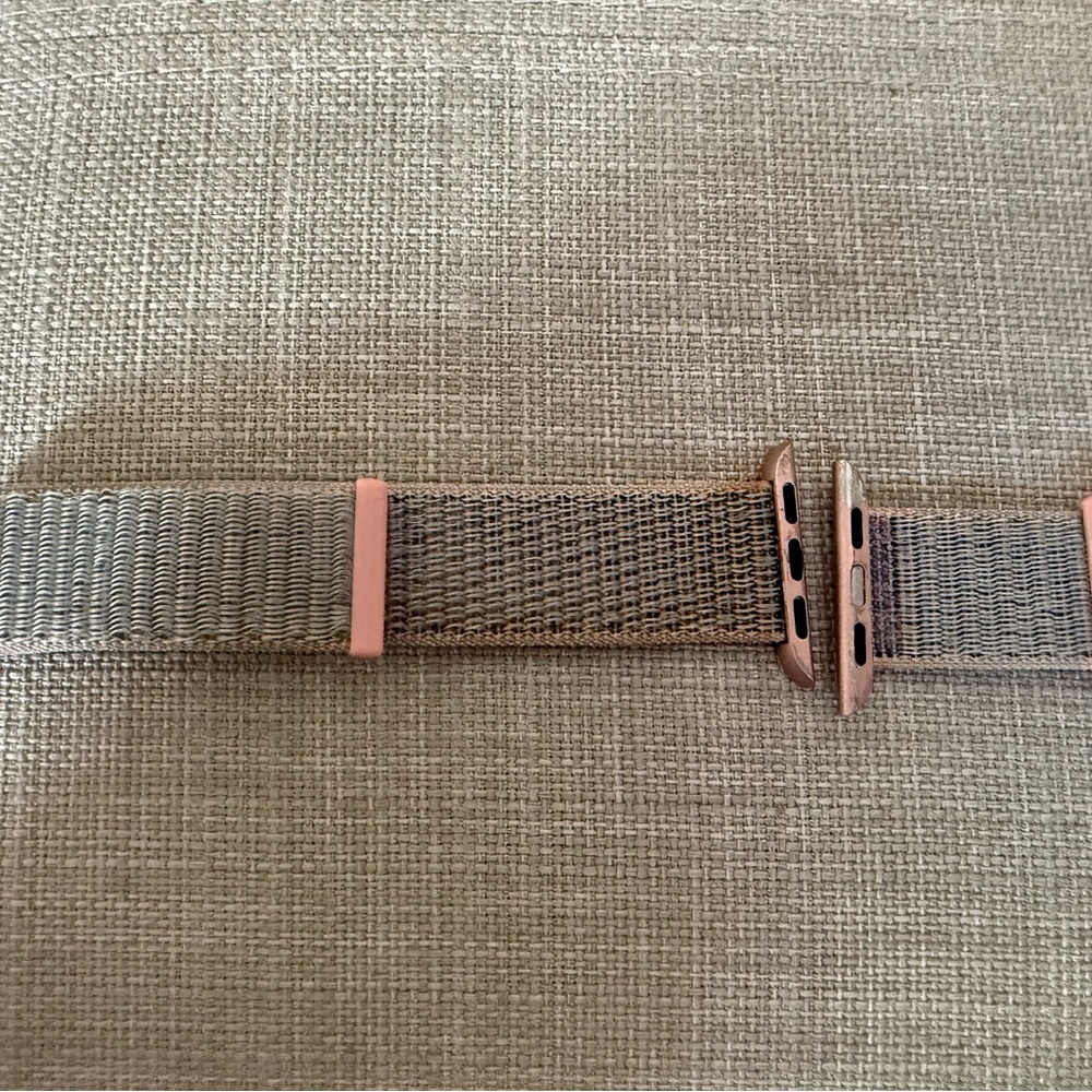 Woven Smartwatch Band with Rose Gold Accents